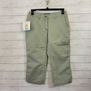 Mountain‎ Khakis Cargo Cotton Capri Pants Willow Green Outdoor Hiking Size 8